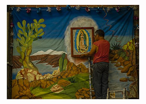 Photograph from Valeria Contreras’s México series titled Virgen Colgada.