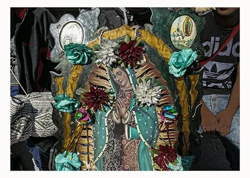 Photograph from Valeria Contreras’s México series titled Virgen Adidas.