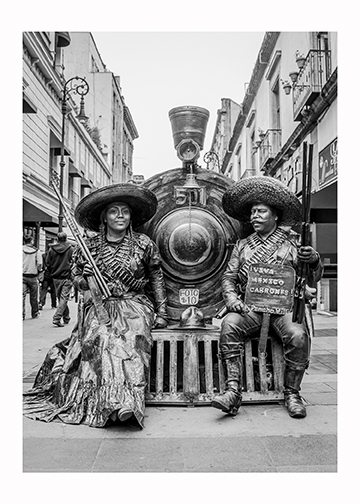 Photograph from Valeria Contreras’s México series titled Bigotón con Tren.